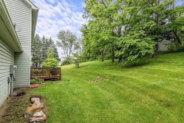 740 Confederacy Dr, Penn Laird, VA 22846 - view of green lawn featuring a deck