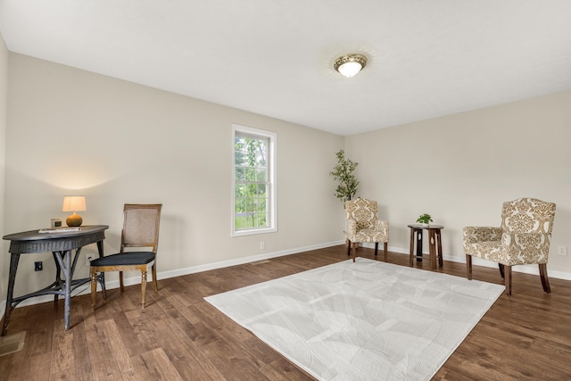 740 Confederacy Dr, Penn Laird, VA 22846 - living area with dark wood-type flooring and baseboards