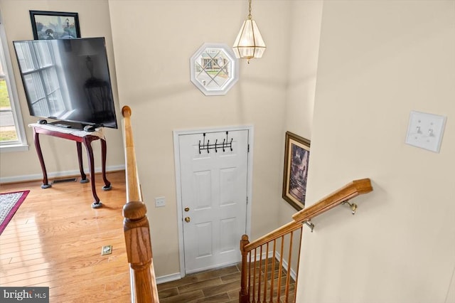 12006 Falcon Ridge Dr, Fredericksburg, VA 22407 - entrance foyer with wood finished floors and baseboards