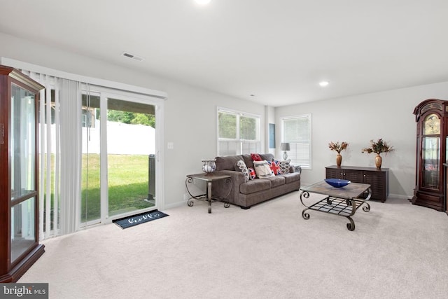 3801 Drayton Ct, Fredericksburg, VA 22408 - carpeted living room featuring baseboards and recessed lighting