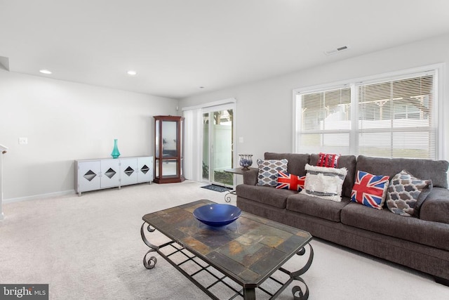 3801 Drayton Ct, Fredericksburg, VA 22408 - carpeted living room with recessed lighting and baseboards