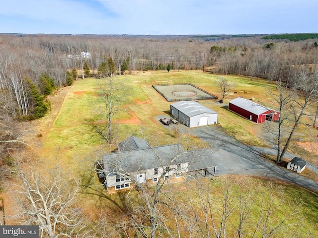 9107 Grasty Gold Mine Rd, Rhoadesville, VA 22542 - aerial view of sparsely populated area featuring a heavily wooded area