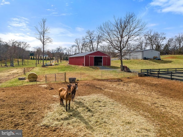 9107 Grasty Gold Mine Rd, Rhoadesville, VA 22542 - view of yard with an outbuilding and a view of countryside