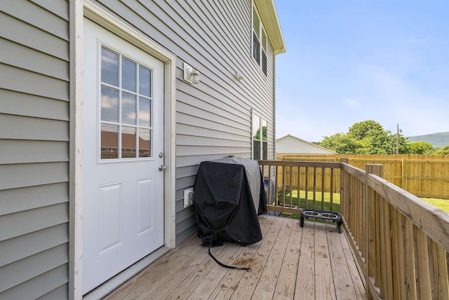 16715 Prospect Ave E, Elkton, VA 22827 - wooden deck with a grill