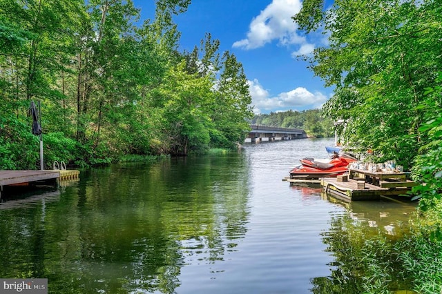 14906 Laurel Point Ln, Spotsylvania, VA 22551 - dock with a water view and a wooded view