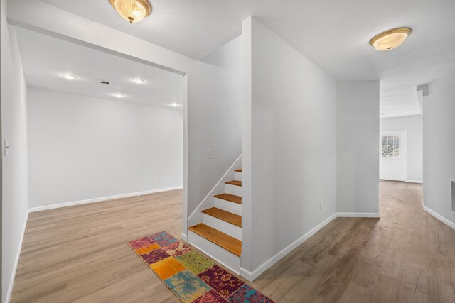 15 Brookmere Ct, Staunton, VA 24401 - corridor featuring wood finished floors and stairway