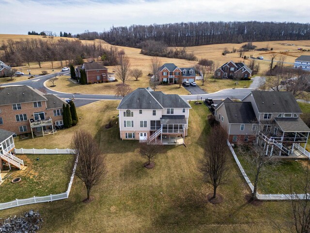 aerial view of residential area