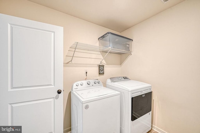307 Cardinal, Louisa, VA 23093 - washroom with independent washer and dryer and baseboards