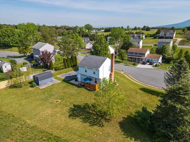 aerial view of residential area