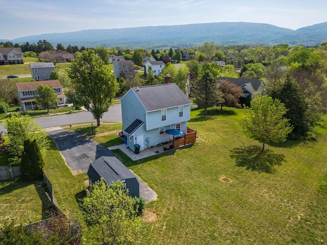 view from above of property