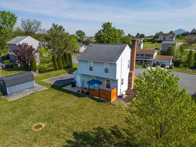 aerial view of residential area