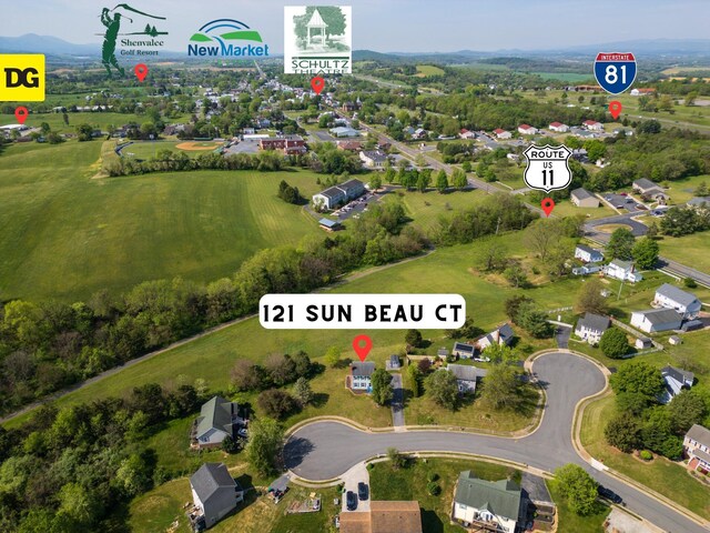 aerial overview of property's location