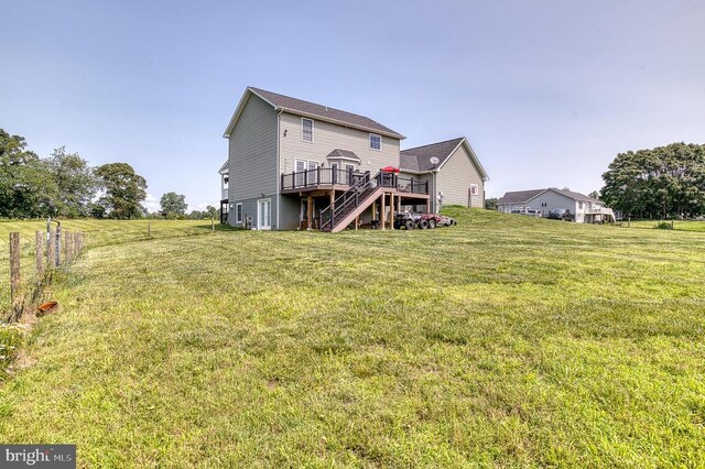 11400 Alvin Ln, Culpeper, VA 22701 - rear view of house with a deck and stairs