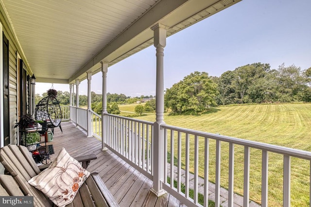 11400 Alvin Ln, Culpeper, VA 22701 - wooden porch featuring a lawn