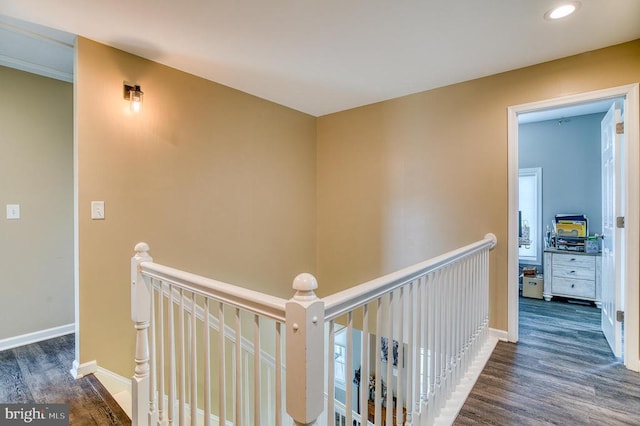 11400 Alvin Ln, Culpeper, VA 22701 - corridor featuring an upstairs landing, wood finished floors, and recessed lighting