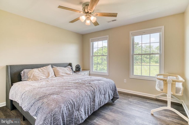 11400 Alvin Ln, Culpeper, VA 22701 - bedroom with dark wood finished floors and a ceiling fan