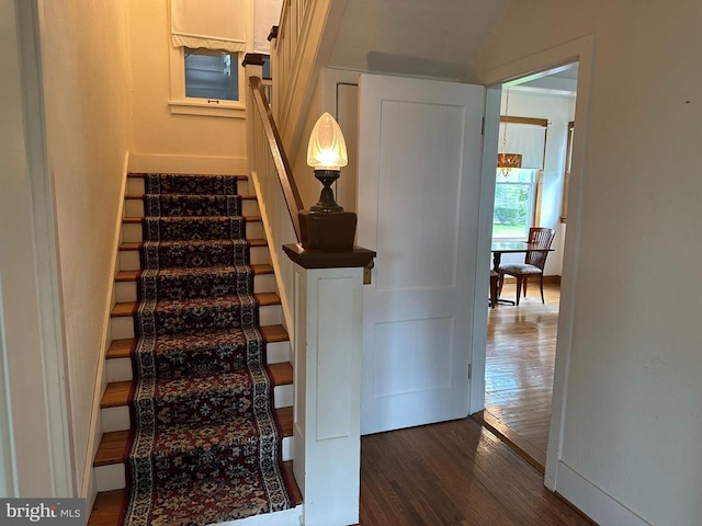 8 Bartlett Ave, Luray, VA 22835 - stairway with wood finished floors and baseboards