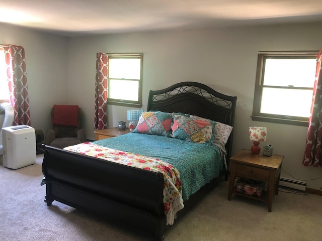 109 Cooper Dr, Stuarts Draft, VA 24477 - bedroom with carpet flooring, multiple windows, and a baseboard heating unit