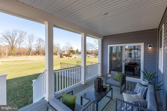 10103 N Streamview Ct, Fredericksburg, VA 22408 - porch with a yard and an outdoor living space