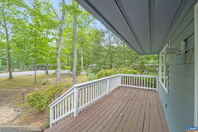 7 Spoon Ter, Palmyra, VA 22963 - wooden deck featuring view of wooded area