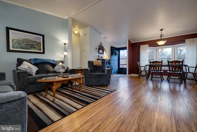 400 Fork River Rd N, Shenandoah, VA 22849 - living room featuring crown molding, wood finished floors, and baseboards