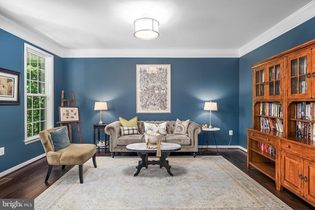 11219 Kailee Ln, Spotsylvania, VA 22553 - living room with ornamental molding and wood finished floors