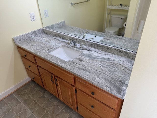182 Henkel Rd, Waynesboro, VA 22980 - bathroom with vanity, toilet, and baseboards