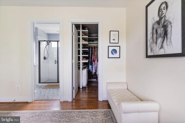 52 N St, Warrenton, VA 20186 - hall featuring wood finished floors and baseboards