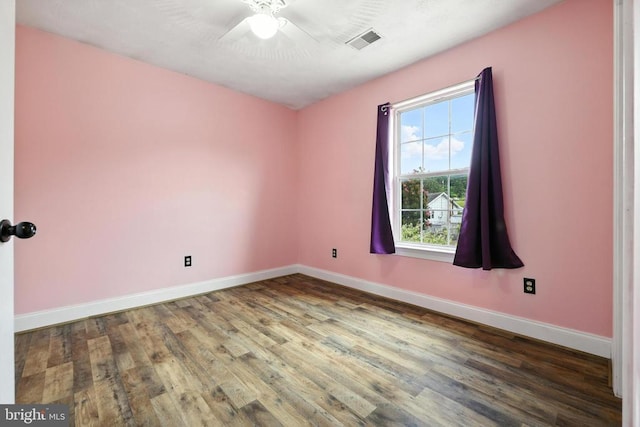 369 Eldon Yates Dr, Stanley, VA 22851 - unfurnished room featuring wood finished floors and ceiling fan