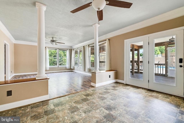 369 Eldon Yates Dr, Stanley, VA 22851 - unfurnished sunroom featuring french doors