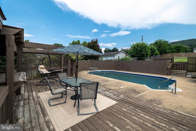 369 Eldon Yates Dr, Stanley, VA 22851 - view of pool featuring a wooden deck and a fenced backyard