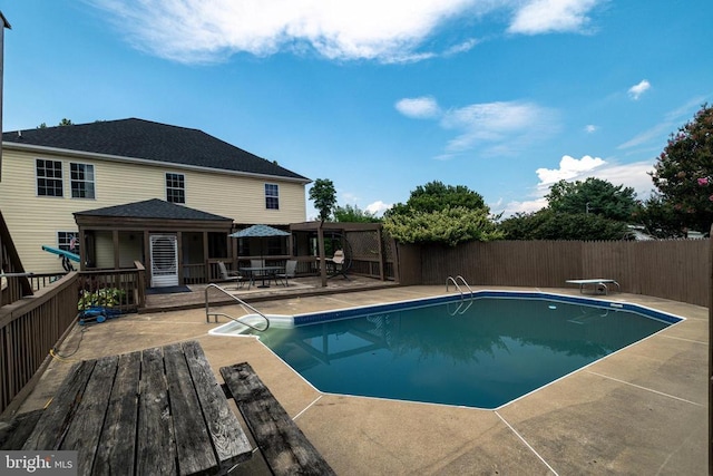 369 Eldon Yates Dr, Stanley, VA 22851 - view of pool with a deck, a patio area, and a diving board