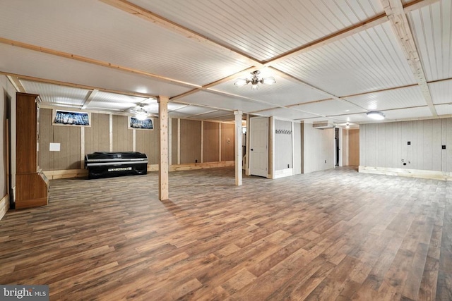 369 Eldon Yates Dr, Stanley, VA 22851 - finished basement with wood finished floors and wood walls