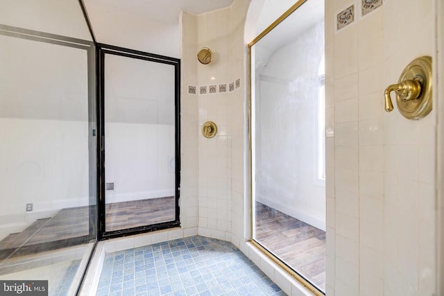 369 Eldon Yates Dr, Stanley, VA 22851 - full bath with tiled shower and tile patterned floors