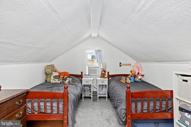8952 Courthouse Rd, Spotsylvania, VA 22553 - carpeted bedroom with a textured ceiling, lofted ceiling, and cooling unit