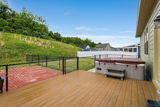 17 Mcilwee Ln, Staunton, VA 24401 - deck with a hot tub and a fenced backyard