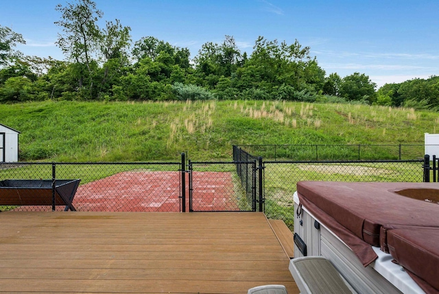 17 Mcilwee Ln, Staunton, VA 24401 - wooden terrace with a gate and a hot tub