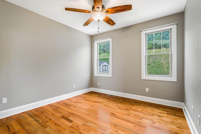 17 Mcilwee Ln, Staunton, VA 24401 - unfurnished room featuring ceiling fan, light wood-style floors, and baseboards