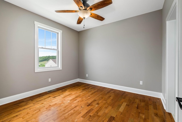 17 Mcilwee Ln, Staunton, VA 24401 - empty room with wood finished floors, ceiling fan, and baseboards