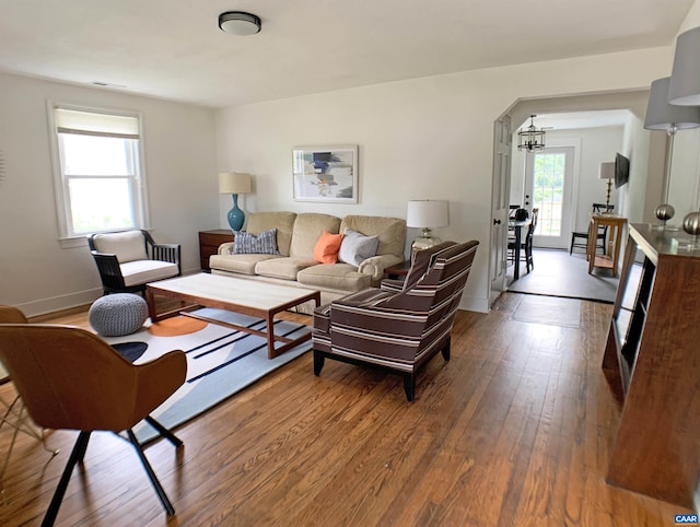 239 Shamrock Rd, Charlottesville, VA 22903 - living area with wood finished floors and baseboards