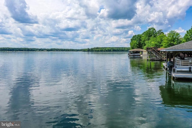 12400 Eustace Dr, Bumpass, VA 23024 - water view featuring a dock and boat lift