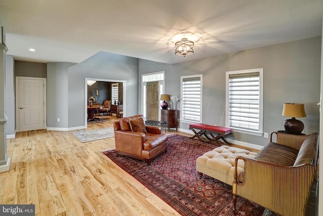 12400 Eustace Dr, Bumpass, VA 23024 - living area with light wood-style flooring, baseboards, and recessed lighting