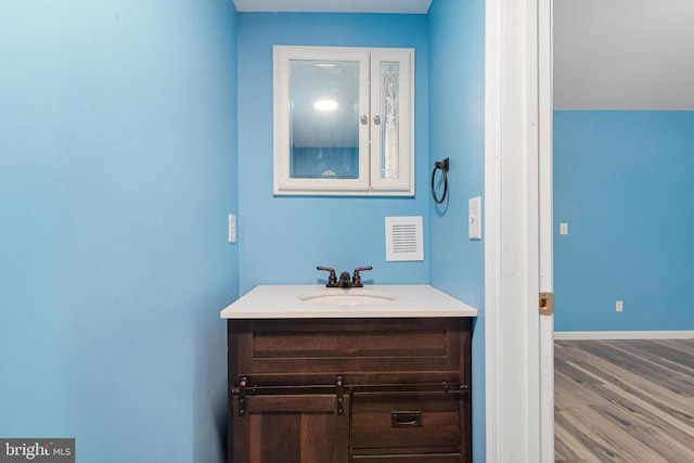 236 Laurel Dr, Madison, VA 22727 - bathroom featuring vanity and wood finished floors