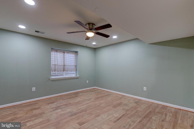 2018 Silver Bell Ct, Culpeper, VA 22701 - empty room with ceiling fan, wood finished floors, and recessed lighting