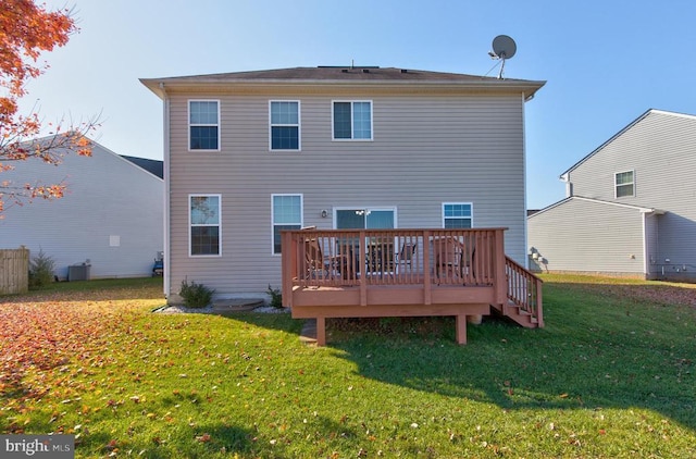 2018 Silver Bell Ct, Culpeper, VA 22701 - back of property with a deck and a yard
