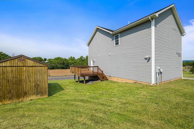324 Rustic Ave, Broadway, VA 22815 - view of property exterior with a deck and a lawn