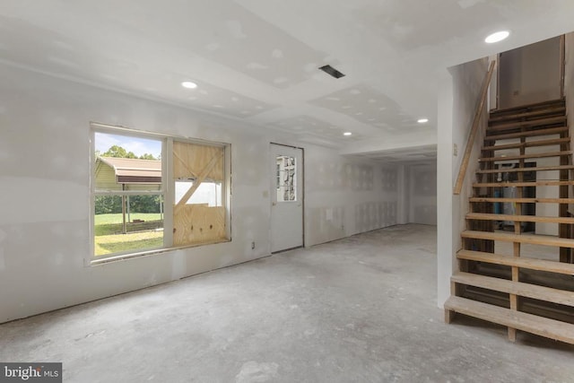 6403 Zachary Taylor Hwy, Culpeper, VA 22701 - below grade area featuring stairway and recessed lighting