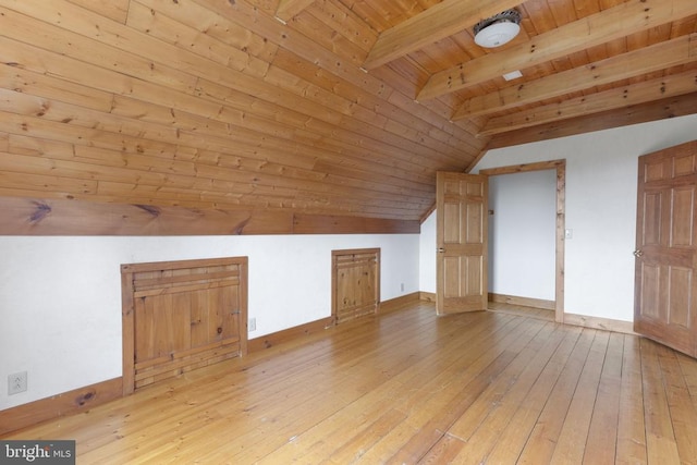 6403 Zachary Taylor Hwy, Culpeper, VA 22701 - additional living space with wood ceiling, light wood-style flooring, and baseboards