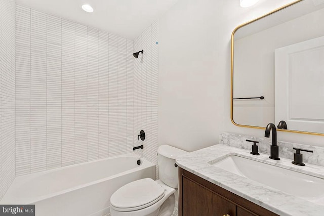6000 Bills Rd, Mineral, VA 23117 - bathroom with toilet, shower / washtub combination, and vanity