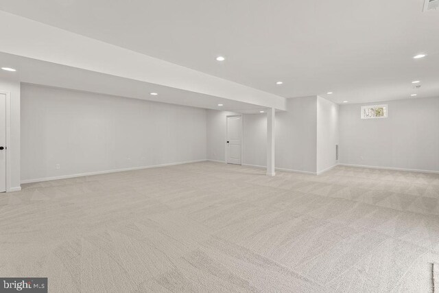 6000 Bills Rd, Mineral, VA 23117 - finished below grade area featuring recessed lighting, light colored carpet, and baseboards
